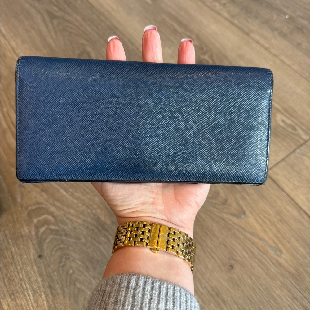 Vintage Prada Blue Leather Wallet - Picture 5 of 16